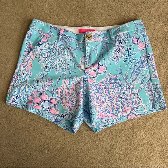 Lilly Pulitzer 5” Callahan Knit Shorts Blue Ibiza Now You Sea Me - Picture 2 of 7